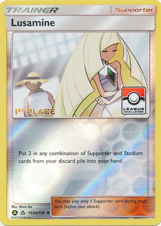 Lusamine (153a/156) (League Challenge Alt Art 1st Place) [Sun & Moon: Ultra Prism] | Dumpster Cat Games