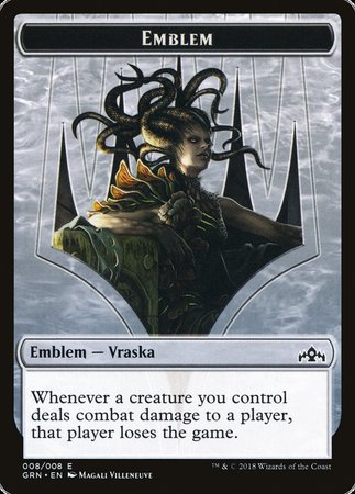 Emblem - Vraska, Golgari Queen [Guilds of Ravnica Tokens] | Dumpster Cat Games