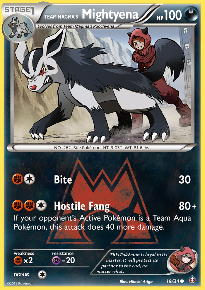 Team Magma's Mightyena (19/34) [XY: Double Crisis] | Dumpster Cat Games