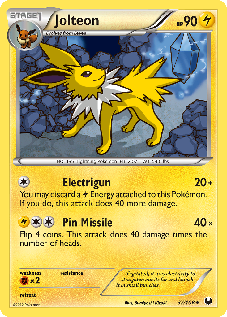 Jolteon (37/108) [Black & White: Dark Explorers] | Dumpster Cat Games