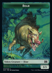 Boar // Soldier Double-sided Token [Double Masters 2022 Tokens] | Dumpster Cat Games