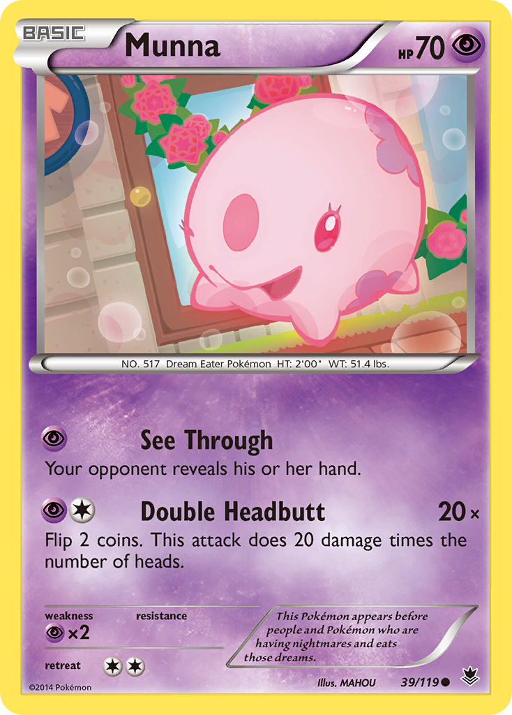 Munna (39/119) [XY: Phantom Forces] | Dumpster Cat Games