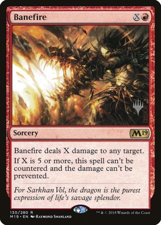 Banefire [Core Set 2019 Promos] | Dumpster Cat Games