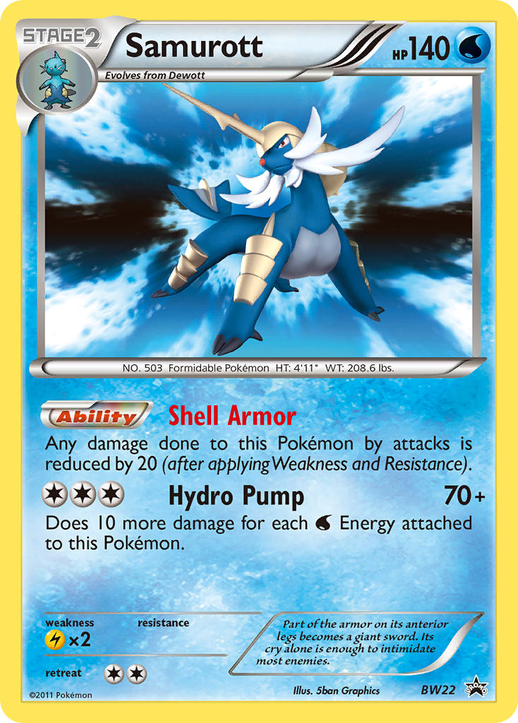 Samurott (BW22) [Black & White: Black Star Promos] | Dumpster Cat Games