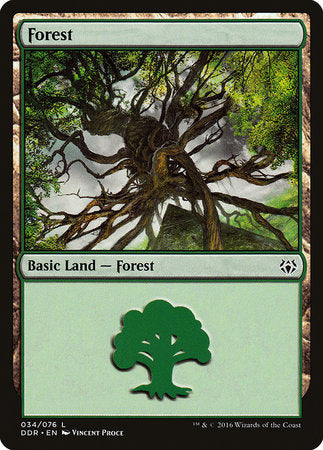 Forest (34) [Duel Decks: Nissa vs. Ob Nixilis] | Dumpster Cat Games