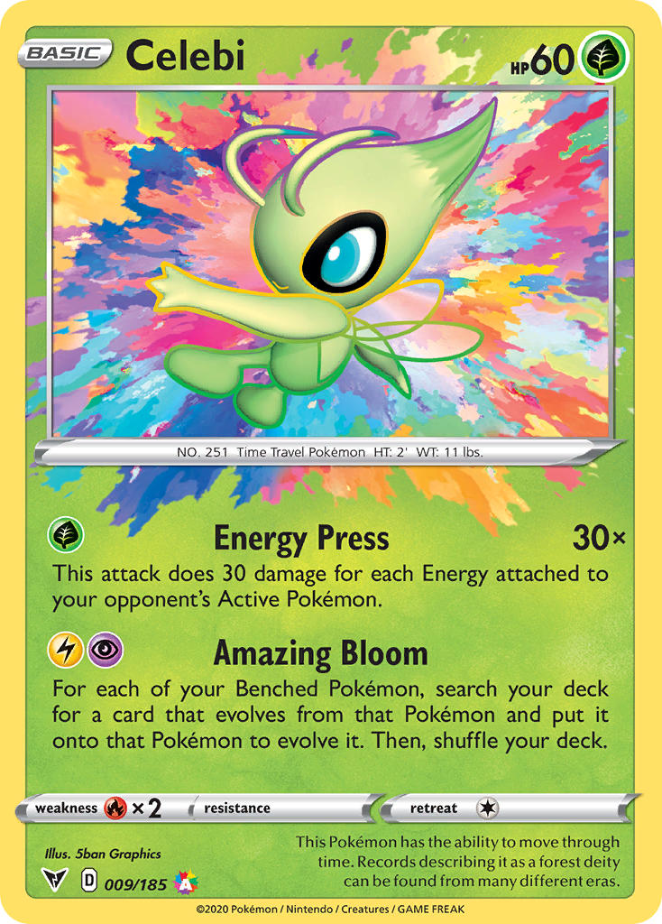 Celebi (009/185) [Sword & Shield: Vivid Voltage] | Dumpster Cat Games