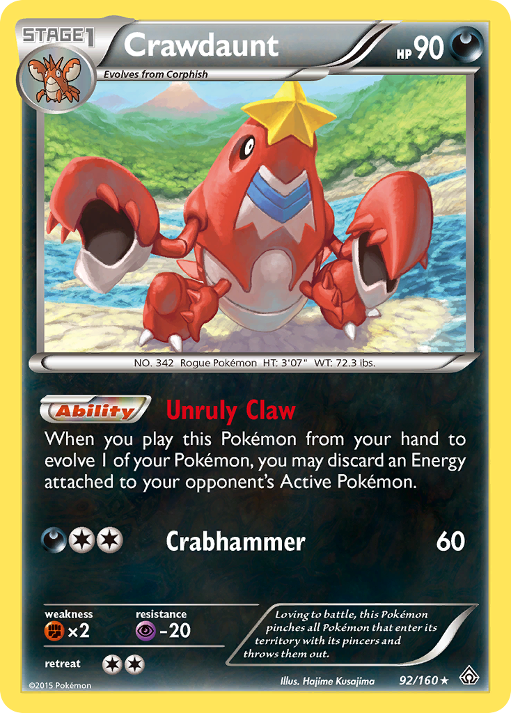 Crawdaunt (92/160) [XY: Primal Clash] | Dumpster Cat Games