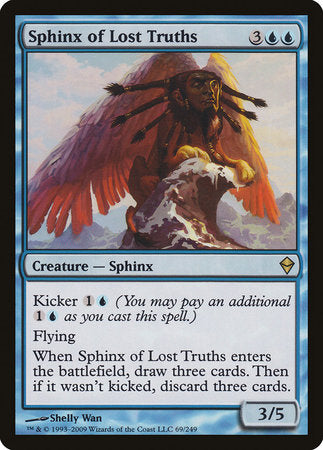 Sphinx of Lost Truths [Zendikar] | Dumpster Cat Games