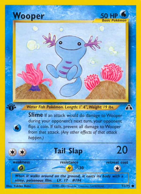 Wooper (71/75) [Neo Discovery 1st Edition] | Dumpster Cat Games