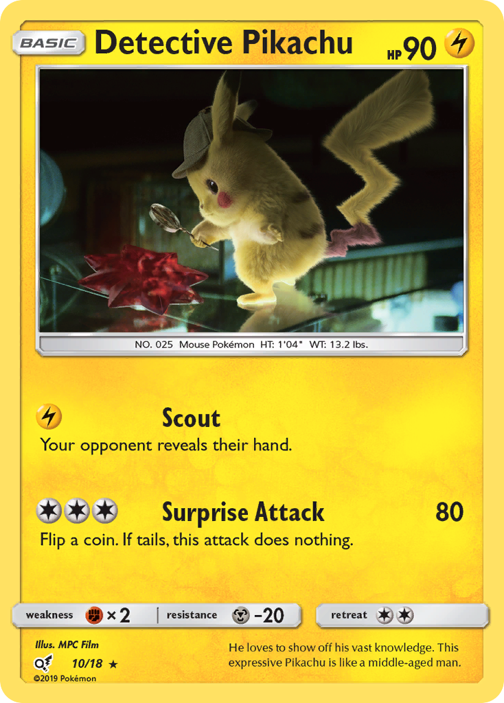 Detective Pikachu (10/18) [Sun & Moon: Detective Pikachu] | Dumpster Cat Games