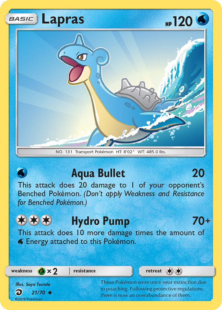 Lapras (21/70) [Sun & Moon: Dragon Majesty] | Dumpster Cat Games