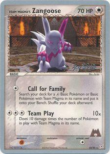 Team Magma's Zangoose (23/95) (Magma Spirit - Tsuguyoshi Yamato) [World Championships 2004] | Dumpster Cat Games