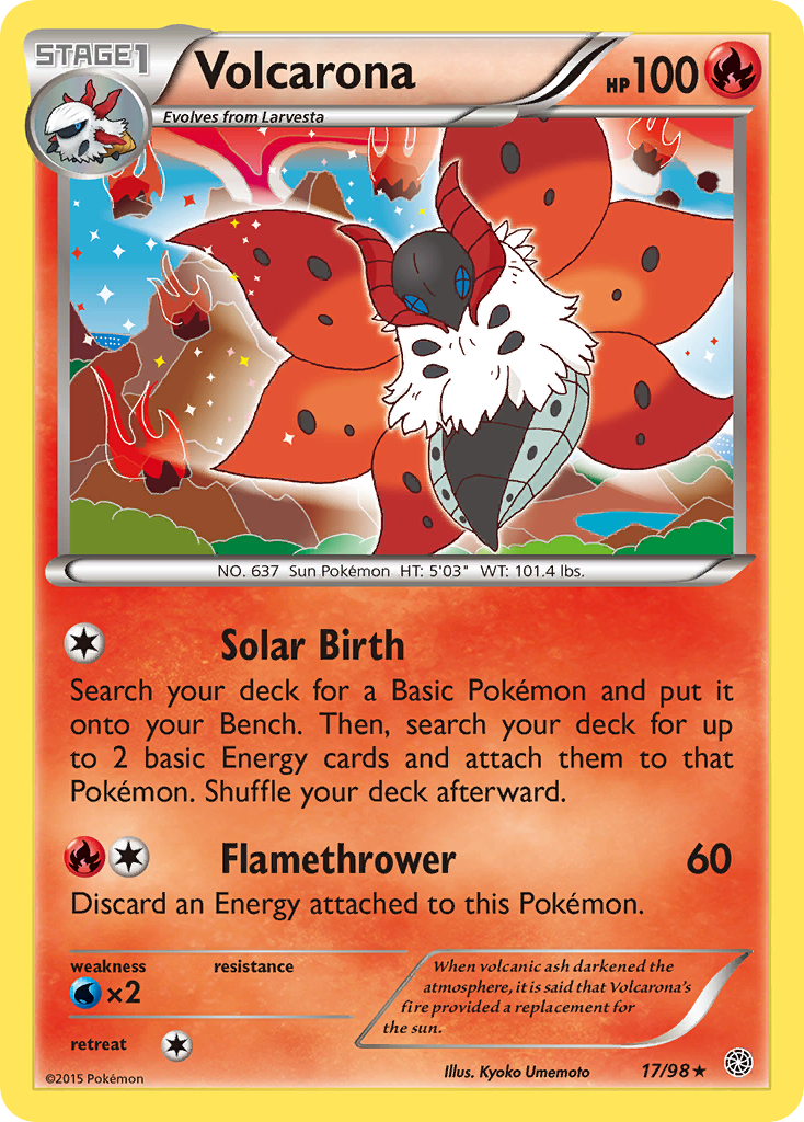 Volcarona (17/98) [XY: Ancient Origins] | Dumpster Cat Games