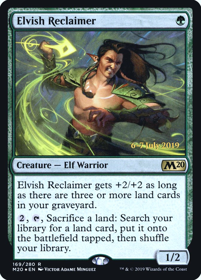 Elvish Reclaimer  [Core Set 2020 Prerelease Promos] | Dumpster Cat Games