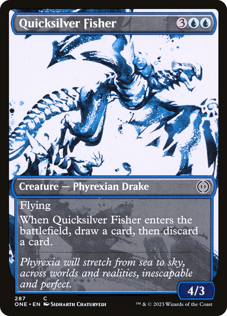 Quicksilver Fisher (Showcase Ichor) [Phyrexia: All Will Be One] | Dumpster Cat Games