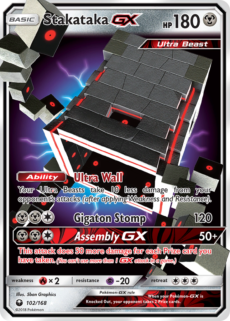 Stakataka GX (102/168) [Sun & Moon: Celestial Storm] | Dumpster Cat Games