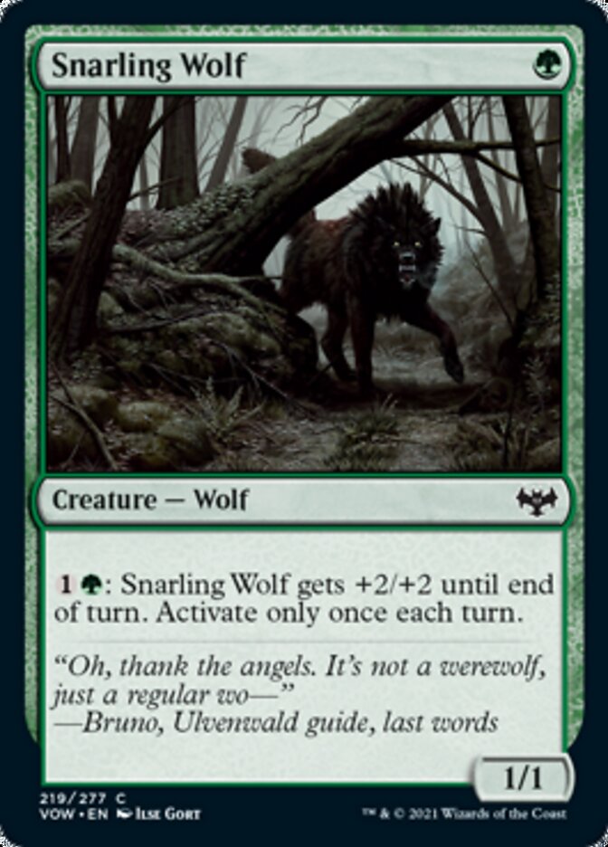 Snarling Wolf [Innistrad: Crimson Vow] | Dumpster Cat Games