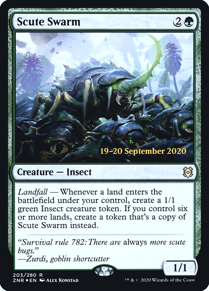 Scute Swarm  [Zendikar Rising Prerelease Promos] | Dumpster Cat Games