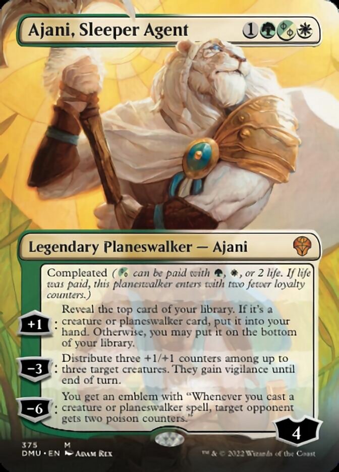 Ajani, Sleeper Agent (Borderless) (375) [Dominaria United] | Dumpster Cat Games