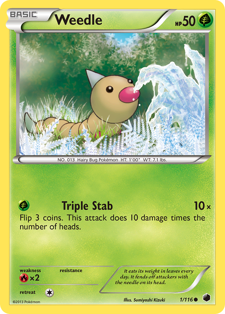 Weedle (1/116) [Black & White: Plasma Freeze] | Dumpster Cat Games