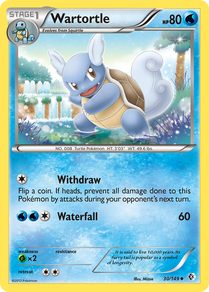 Wartortle (30/149) [Black & White: Boundaries Crossed] | Dumpster Cat Games