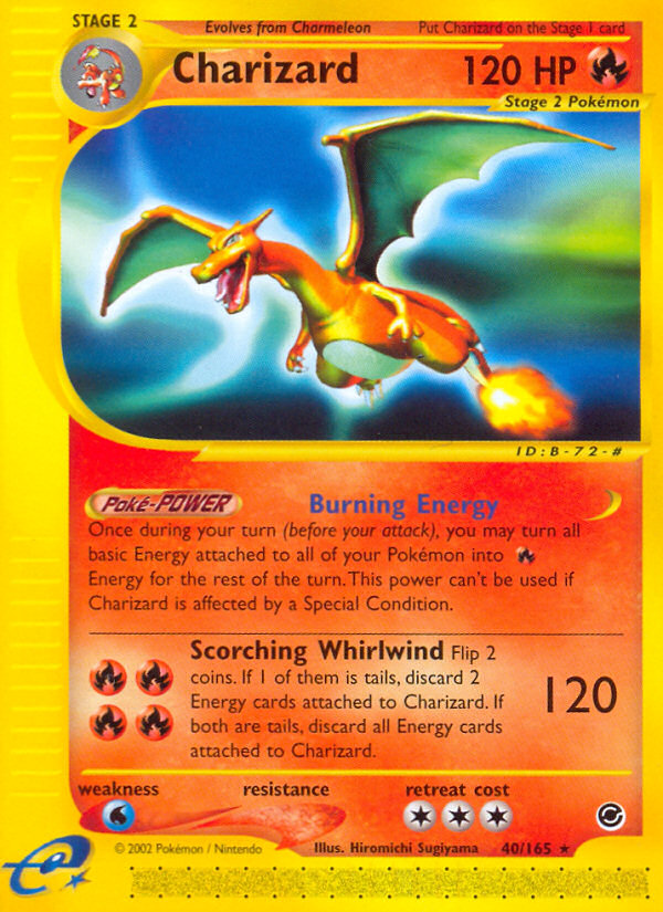 Charizard (40/165) [Expedition: Base Set] | Dumpster Cat Games