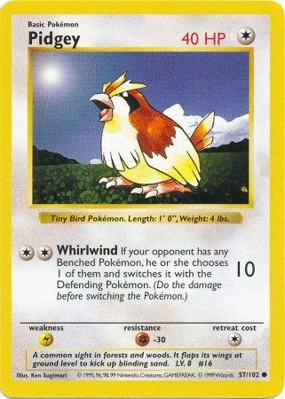 Pidgey (57/102) [Base Set Shadowless Unlimited] | Dumpster Cat Games