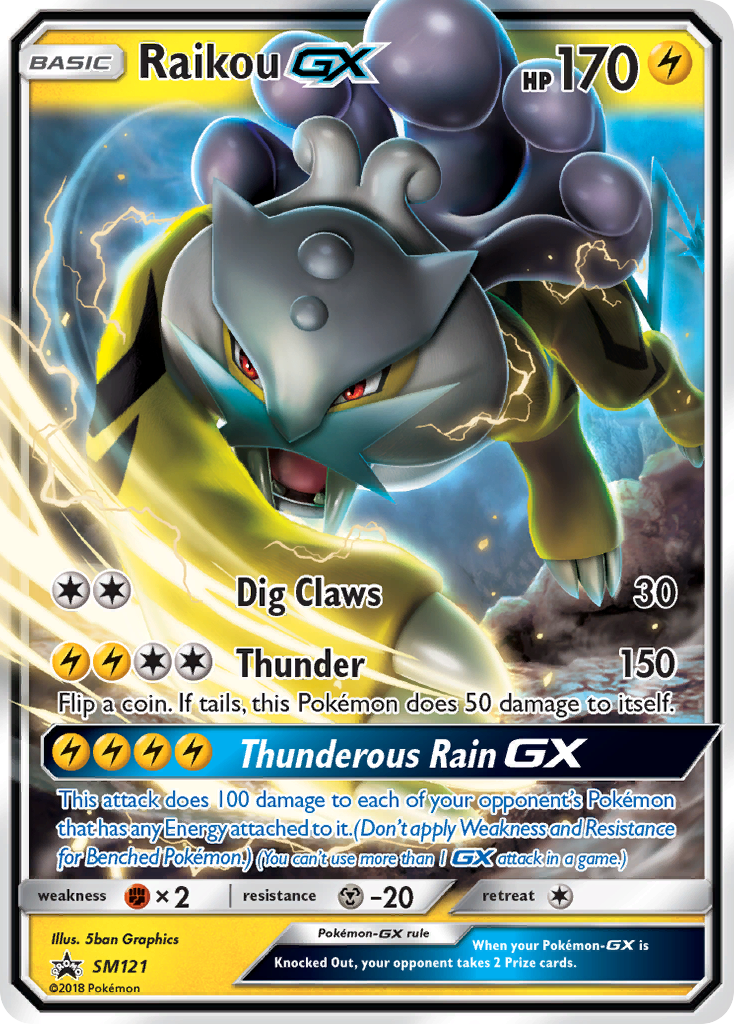 Raikou GX (SM121) [Sun & Moon: Black Star Promos] | Dumpster Cat Games