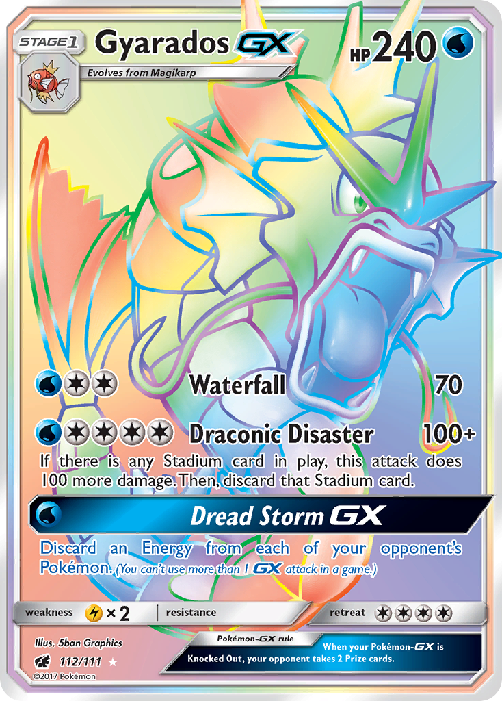 Gyarados GX (112/111) [Sun & Moon: Crimson Invasion] | Dumpster Cat Games