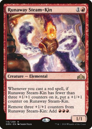 Runaway Steam-Kin [Guilds of Ravnica Promos] | Dumpster Cat Games