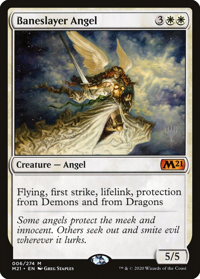 Baneslayer Angel (Promo Pack) [Core Set 2021 Promos] | Dumpster Cat Games