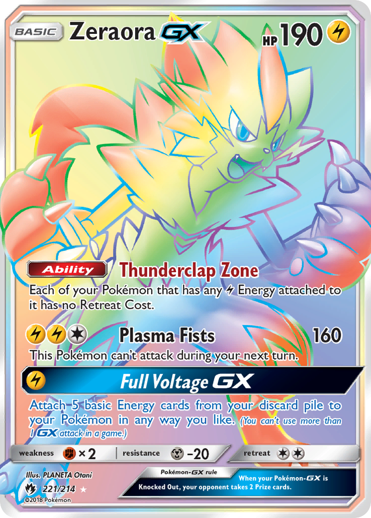 Zeraora GX (221/214) [Sun & Moon: Lost Thunder] | Dumpster Cat Games