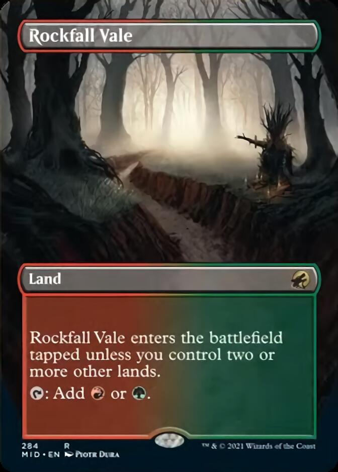 Rockfall Vale (Borderless) [Innistrad: Midnight Hunt] | Dumpster Cat Games