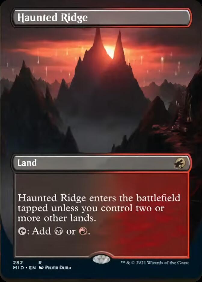 Haunted Ridge (Borderless) [Innistrad: Midnight Hunt] | Dumpster Cat Games