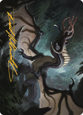 Brainstealer Dragon Art Card (Gold-Stamped Signature) [Commander Legends: Battle for Baldur's Gate Art Series] | Dumpster Cat Games