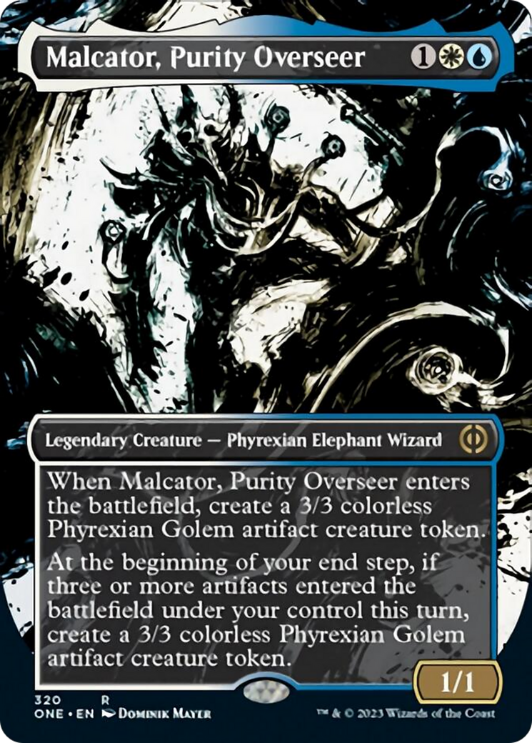 Malcator, Purity Overseer (Borderless Ichor) [Phyrexia: All Will Be One] | Dumpster Cat Games