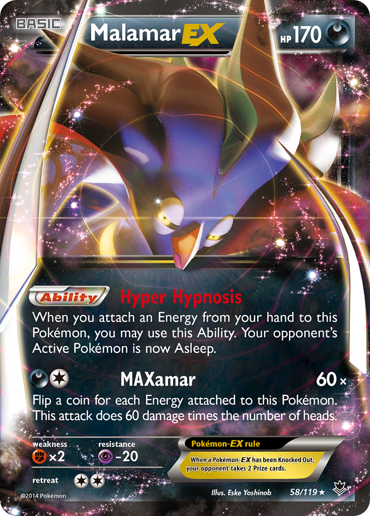 Malamar EX (58/119) [XY: Phantom Forces] | Dumpster Cat Games