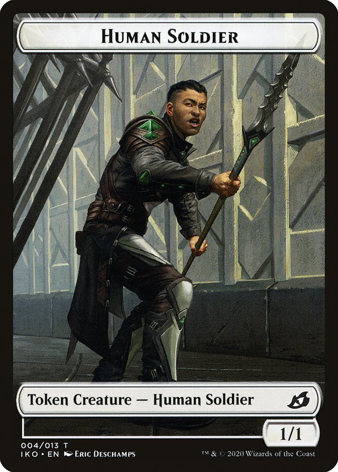 Human Soldier (004/013) [Ikoria: Lair of Behemoths Tokens] | Dumpster Cat Games