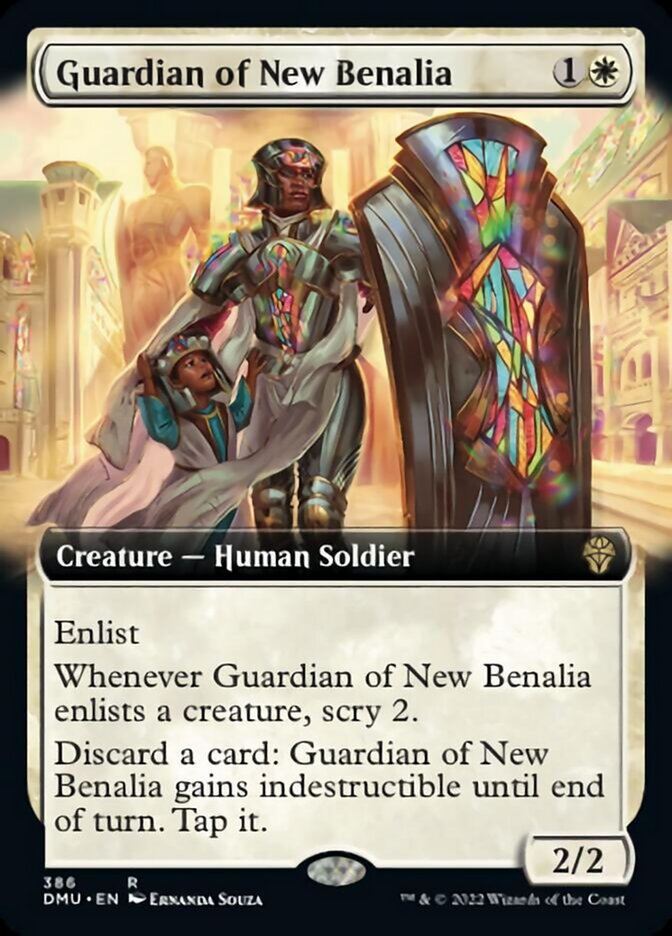 Guardian of New Benalia (Extended Art) [Dominaria United] | Dumpster Cat Games