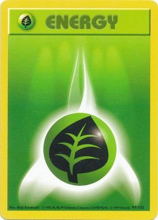 Grass Energy (99/102) [Base Set Shadowless Unlimited] | Dumpster Cat Games