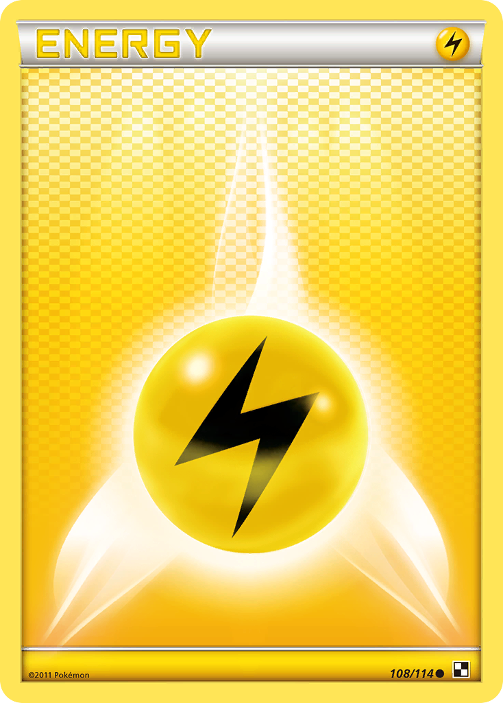 Lightning Energy (108/114) [Black & White: Base Set] | Dumpster Cat Games