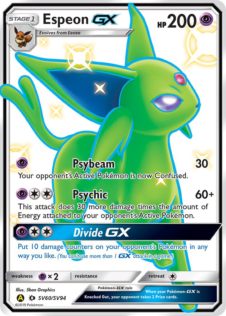 Espeon GX (SV60/SV94) [Sun & Moon: Hidden Fates - Shiny Vault] | Dumpster Cat Games