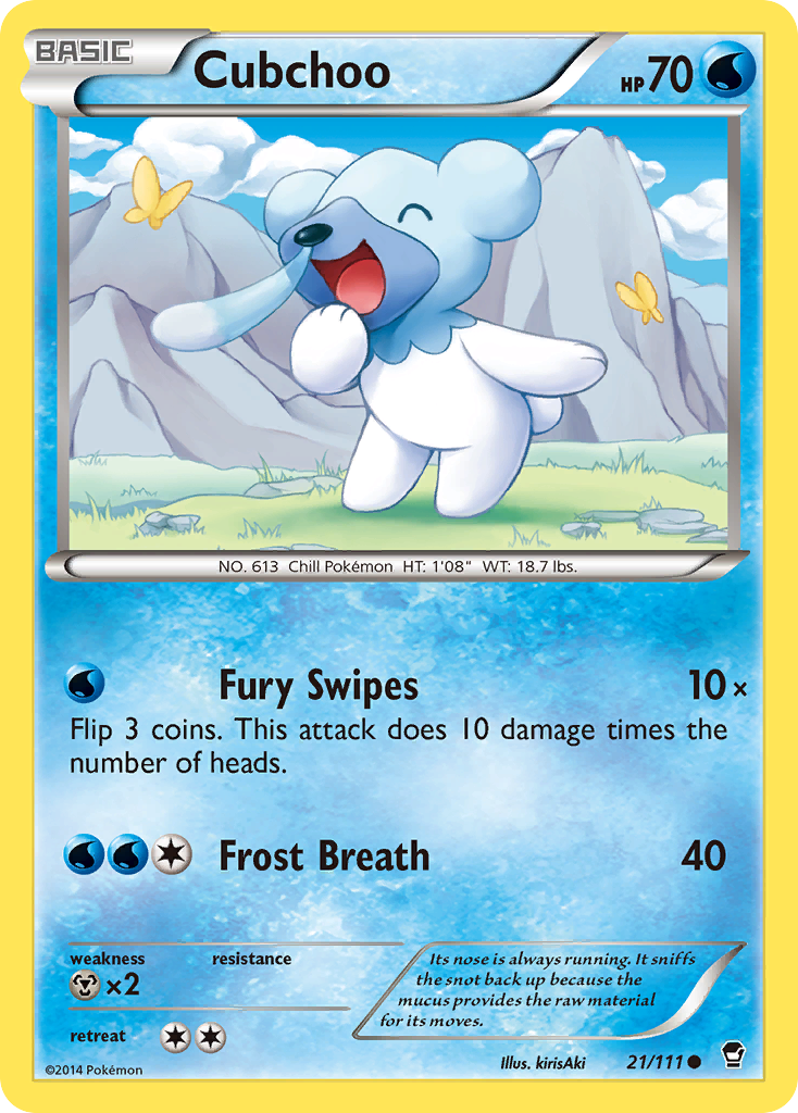 Cubchoo (21/111) [XY: Furious Fists] | Dumpster Cat Games