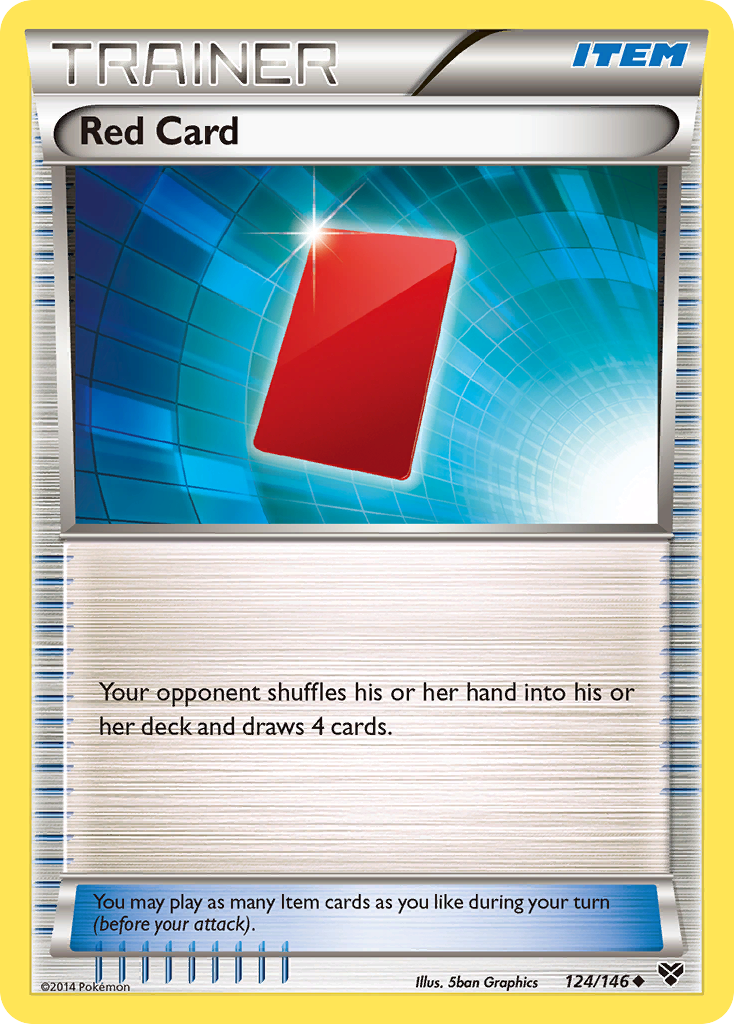 Red Card (124/146) [XY: Base Set] | Dumpster Cat Games