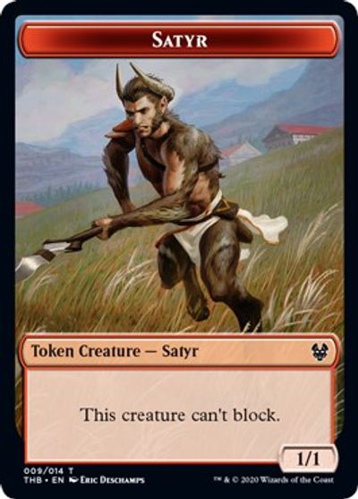 Satyr // Goblin Construct Double-sided Token [Challenger Decks 2021 Tokens] | Dumpster Cat Games