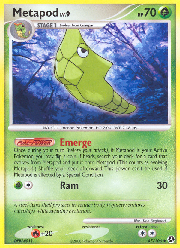 Metapod (47/106) [Diamond & Pearl: Great Encounters] | Dumpster Cat Games