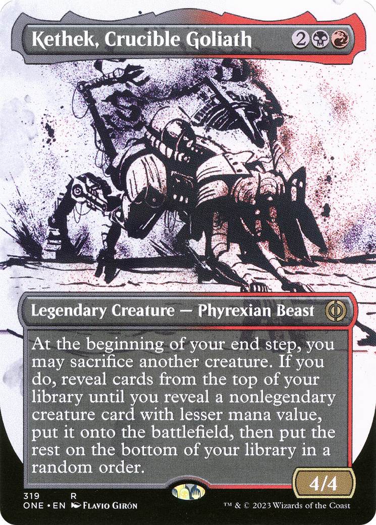 Kethek, Crucible Goliath (Borderless Ichor) [Phyrexia: All Will Be One] | Dumpster Cat Games