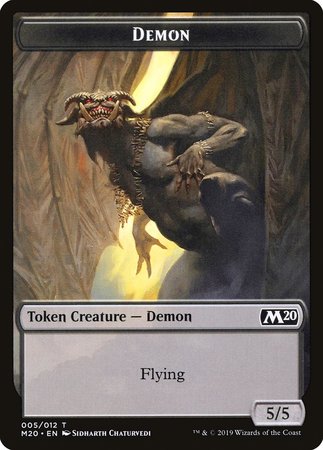 Demon Token [Core Set 2020 Tokens] | Dumpster Cat Games