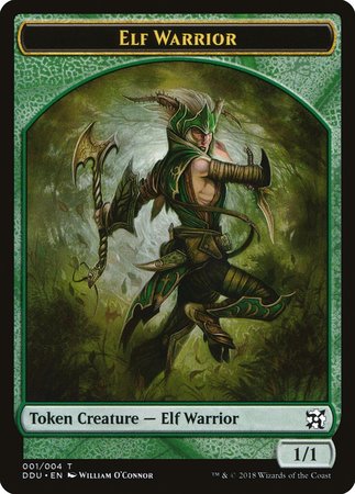 Elf Warrior Token [Duel Decks: Elves vs. Inventors Tokens] | Dumpster Cat Games