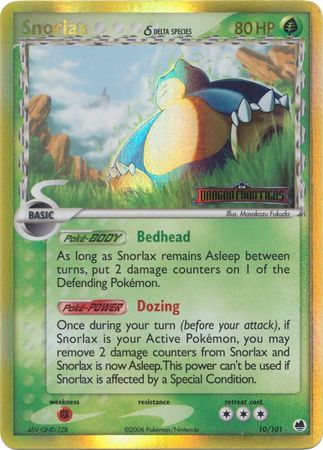 Snorlax (10/101) (Delta Species) (Stamped) [EX: Dragon Frontiers] | Dumpster Cat Games